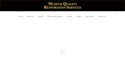 Desktop Screenshot of museumqualityrestorationservices.com
